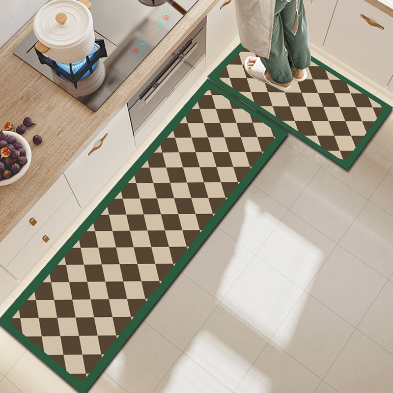 厨房地垫l形硅藻泥防滑防油吸水垫门口耐脏脚垫家用免洗可擦地毯