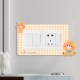 网红开关保护套插座美化边框套可爱卡通创意装 饰套防水开关墙贴