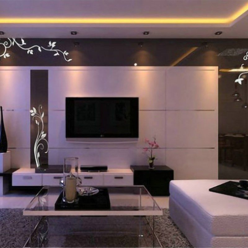 武汉厂家定制做钢化烤漆艺术玻璃电视餐厅背景墙桌面黑底白藤圆圈