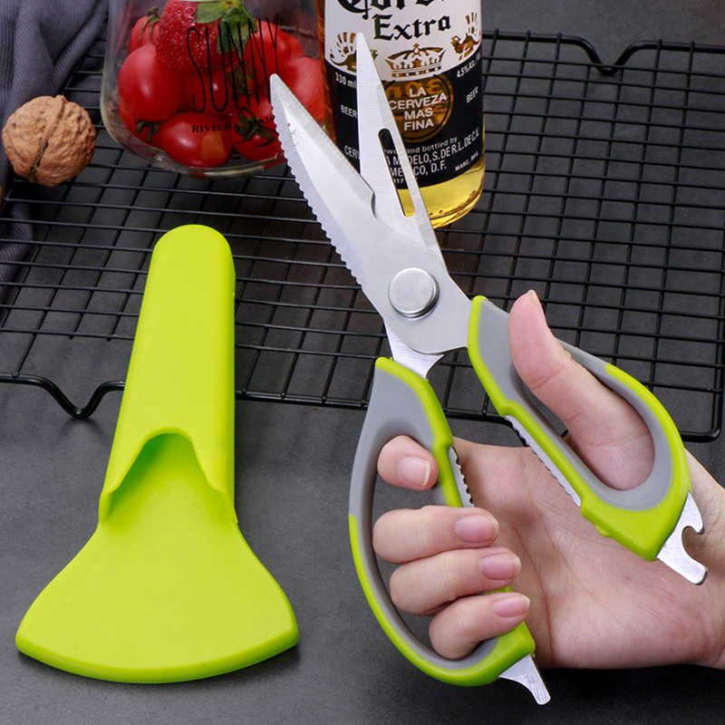 家用厨房剪刀不锈钢多功能杀鱼刮鳞鸡骨剪肉食物大强力剪子