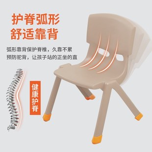 加厚家用塑料儿童学习靠背椅宝宝幼儿园凳子熟胶小学生成人板凳