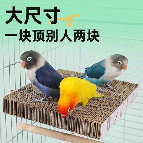 鹦鹉玩具虎皮玄凤牡丹站台千层纸板发泄啃咬站板鸟笼配件磨嘴磨甲