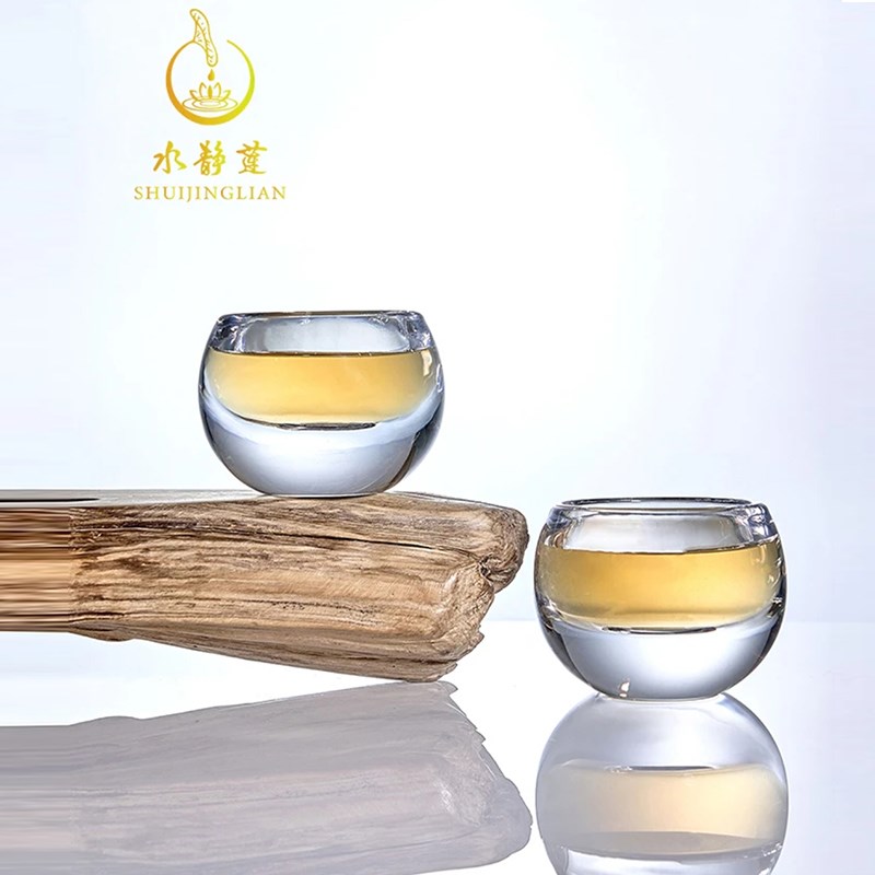 水晶高端功夫茶具套装手工公道杯玻璃三才盖碗加厚耐热茶杯家用送