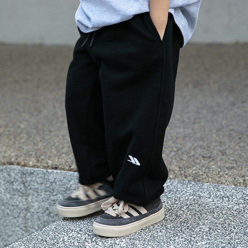 米修叻童装男童春款裤子不加绒小孩开春偏厚长裤百搭休闲裤束脚裤