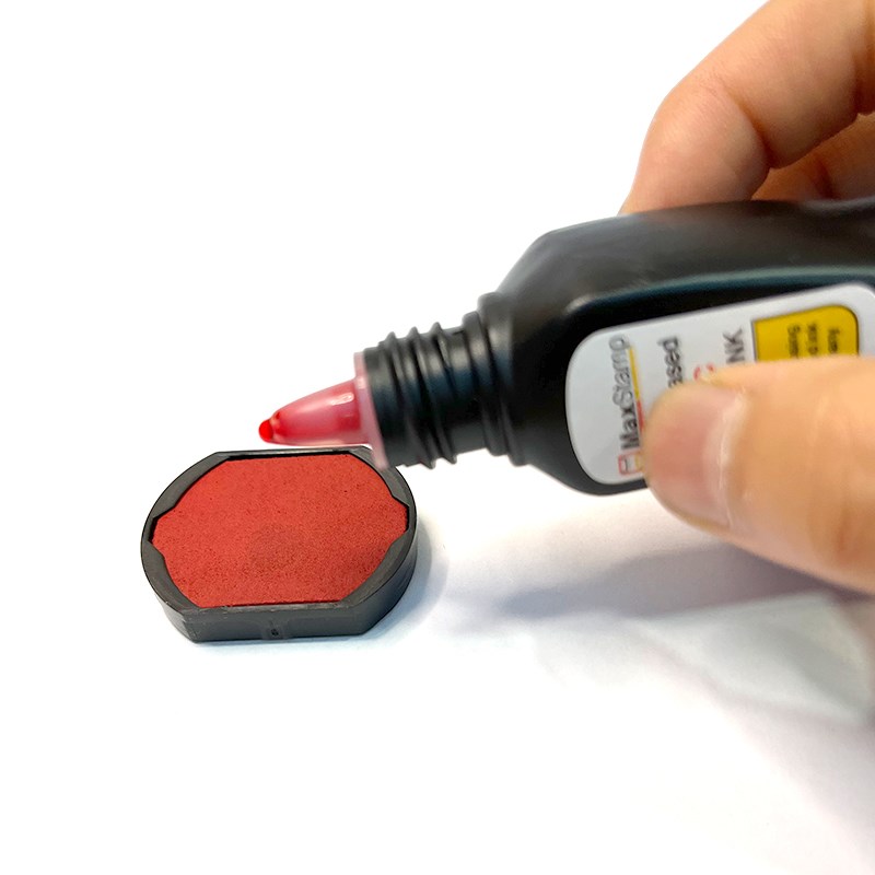 吉普生回墨翻斗印章专用印油红色黑色蓝色15cc水性印台补充液包邮