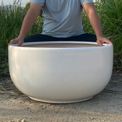 陶瓷大花盆特大号户外庭院阳台种花种菜种树盆地面花盆特大口径70