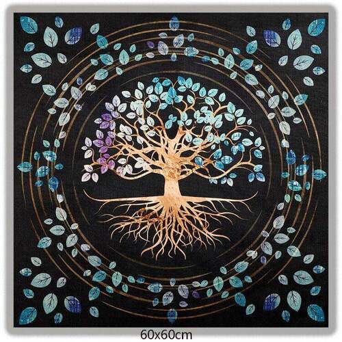 塔罗牌桌布生命之树tarot cloth垫子 tree otarot cloth