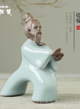 高档极人物摆件小工意艺品太禅办公室装业饰瑜伽养生馆开礼品招财