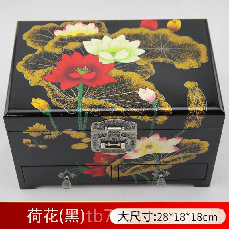 高档非遗漆结器梳妆复古三层号平遥推光漆器首盒饰盒大木质中式婚,饰品/流行首饰/时尚饰品新,首饰盒,淘宝优惠券,粉丝福利购,淘宝优惠卷