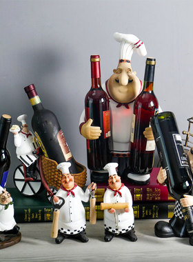 北欧式餐厅厨房蛋糕店装饰品厨师摆件酒店酒柜咖啡馆橱窗创意摆设