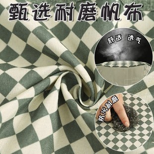 卡通帆布罩衣耐磨围裙厨房家用做饭围腰女防污透气餐饮工作服 新款