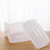 珠江加厚糖水桶 食物冷饮耐高温 白色长方形塑料带盖储物冷藏茶桶