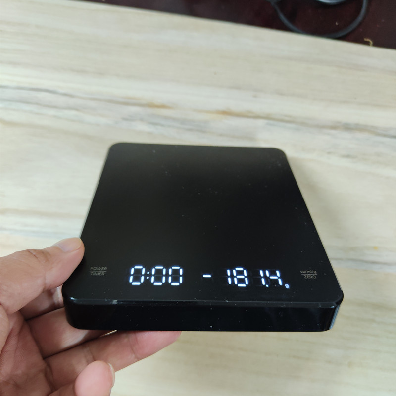 电子秤手冲意式咖啡豆秤烘焙秤家用厨房称咖啡秤意式计时称量充电