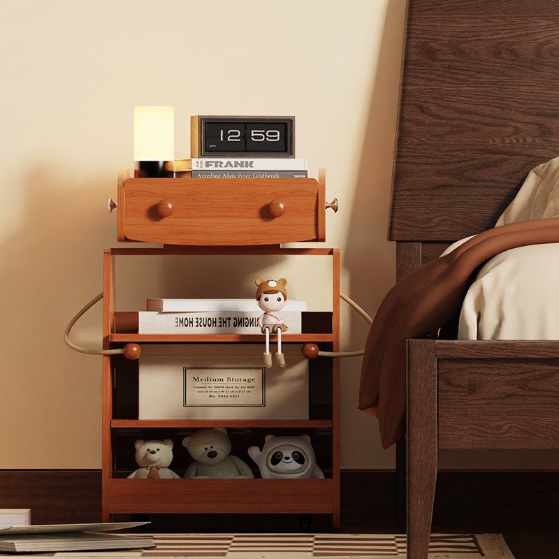 果设移动床头柜小推车客厅沙发边几木质茶几创意收纳多功能置物柜,住宅家具,移动边几/推车,淘宝优惠券,粉丝福利购,淘宝优惠卷