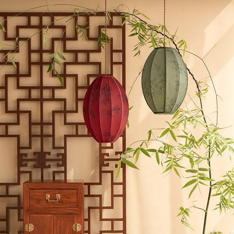 物几空间新中式复古灯笼布艺饭店包间餐厅书房卧室茶室灯具吊灯,家装灯饰光源,餐厅吊灯,淘宝优惠券,粉丝福利购,淘宝优惠卷