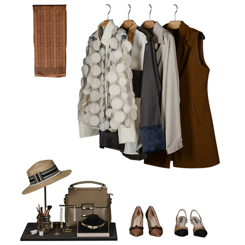 轻奢样板间衣服衣帽间软装饰品定制衣柜展厅软装搭配套装托盘组合