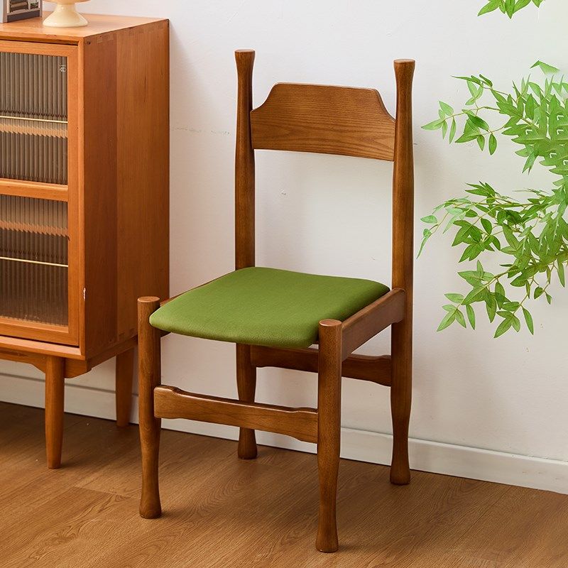 中古风家用餐椅子法式轻奢实木靠背椅设计师高级梳妆椅软包书桌椅,住宅家具,餐椅,淘宝优惠券,粉丝福利购,淘宝优惠卷