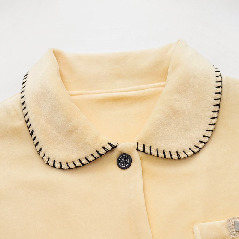 马克公主情侣睡衣女秋冬季新款珊瑚绒可爱小狗套装海岛绒家居服男