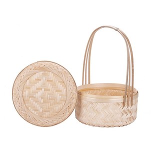 竹编筐手提篓竹篮包装盒礼品盒竹制品装饰水果蔬菜采摘收纳农家用