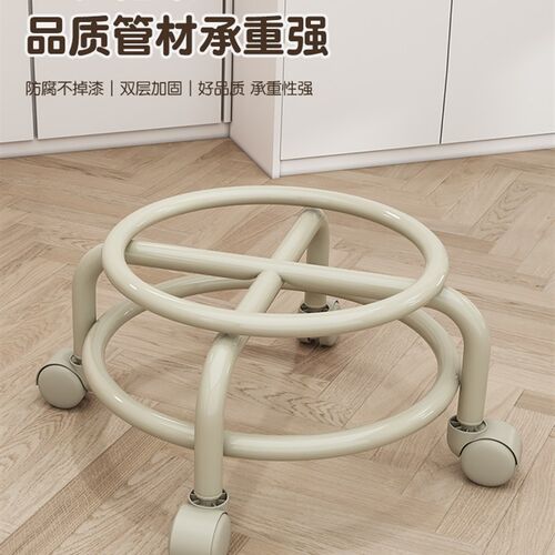 万向轮小凳子滑轮矮凳家用客厅懒人美缝板凳沙发移动圆凳宿舍椅子