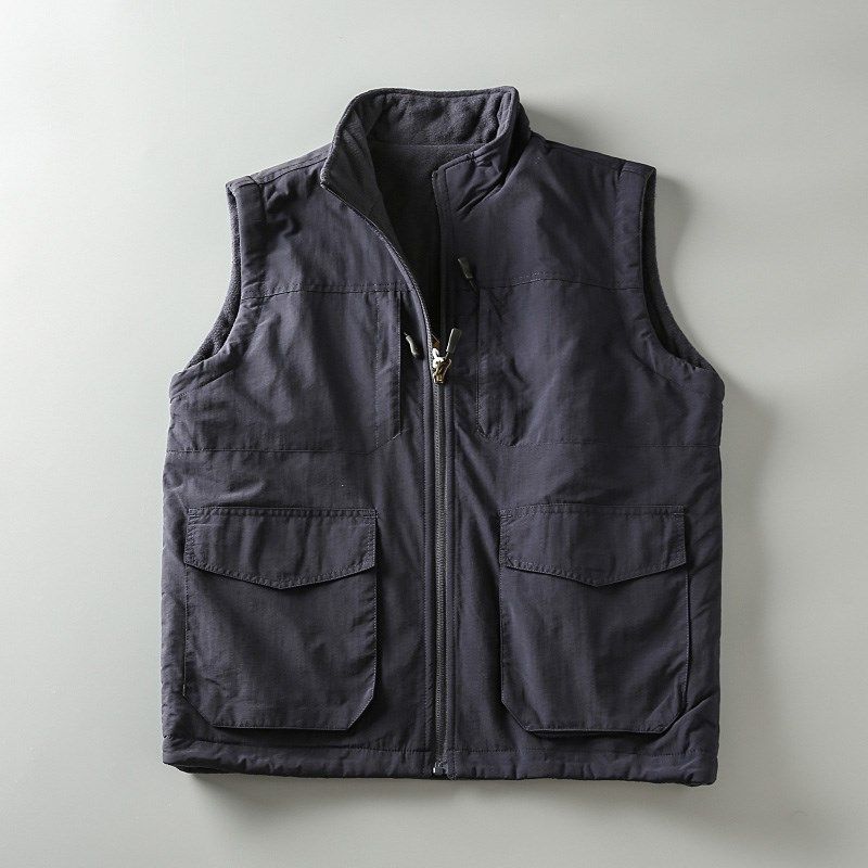 秋冬两面穿工装马甲 户外防风防泼水男士立领保暖摇粒绒背心外套,男装,常规马甲,淘宝优惠券,粉丝福利购,淘宝优惠卷