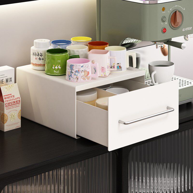 防尘杯子收纳置物架杯架水杯茶具储物架马克杯咖啡机水吧台置物架