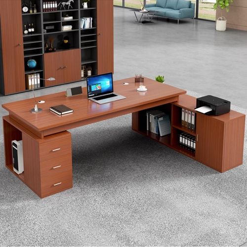 办公桌轻奢高级感新中式办公家具办公桌椅组合总裁大班台老板桌子