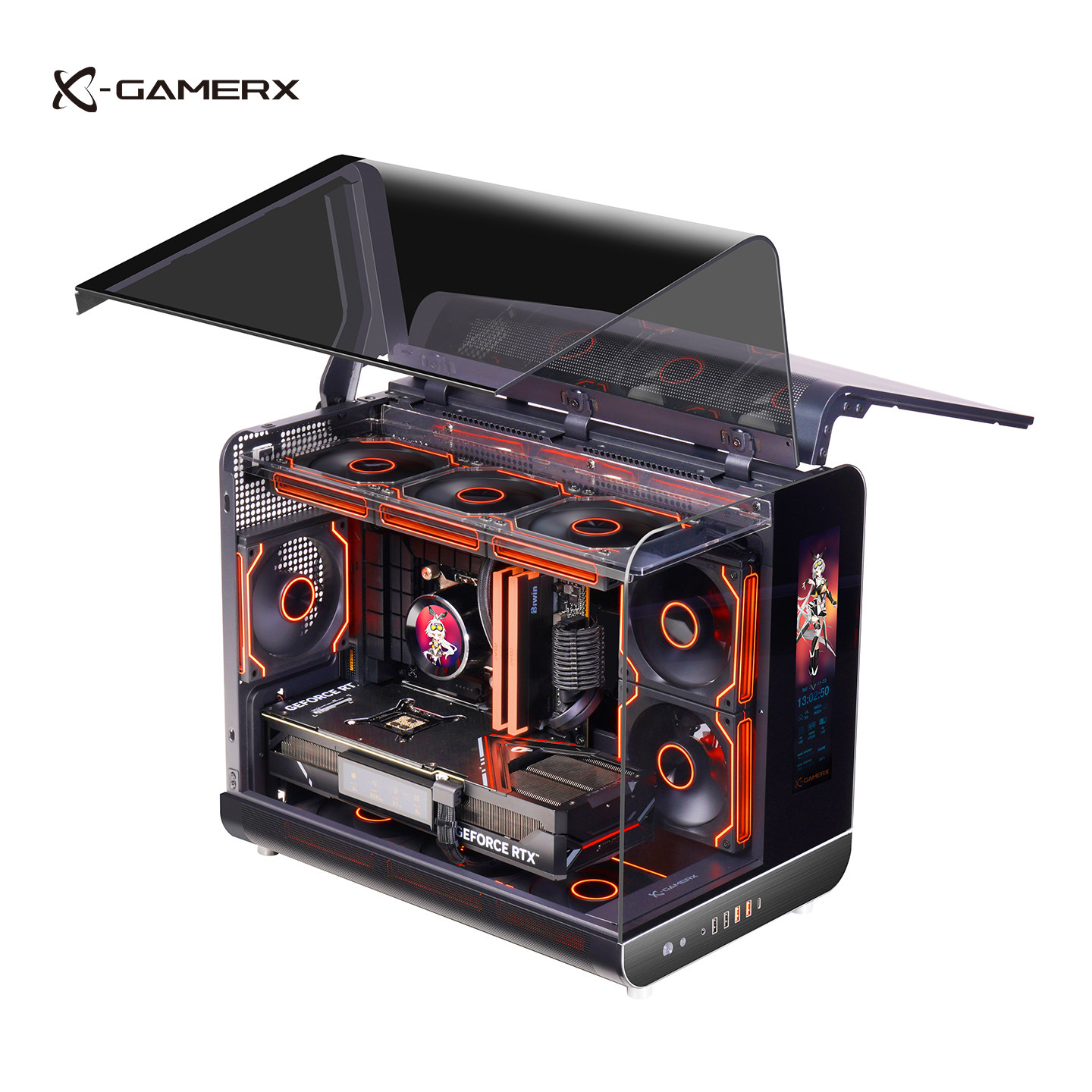 未知玩家幻翼LCDMATX海景房机箱
