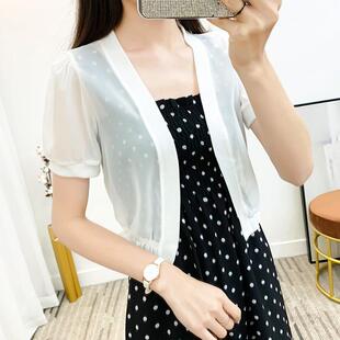 配吊带裙 2020新款 小外套短款 开衫 薄 百搭加大码 高货小众披肩夏季