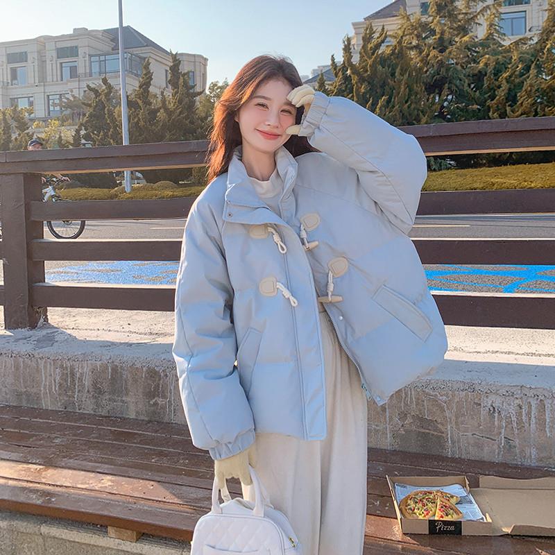 正品高货奶蓝色韩系牛角扣