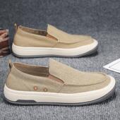 正品 运动工 透气休闲不臭脚一脚蹬软底老北京布鞋 高货帆布男鞋 夏季