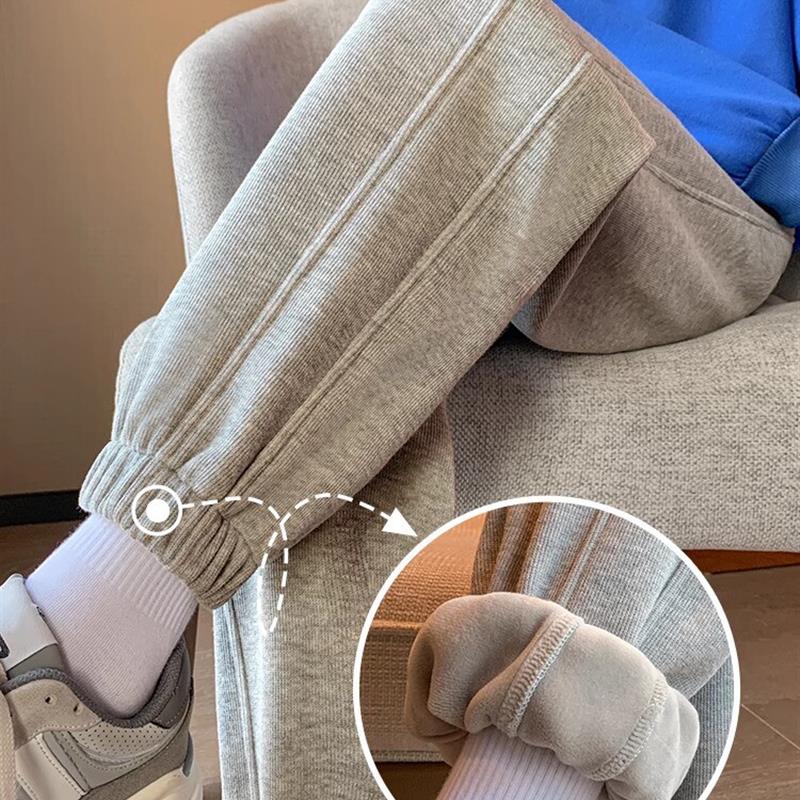 正品高货灰色运动裤女秋秋