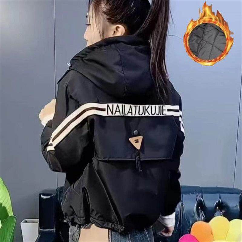 正品高货冲锋衣夹棉加厚保暖外套女秋冬高级感洋气百搭小个子夹克