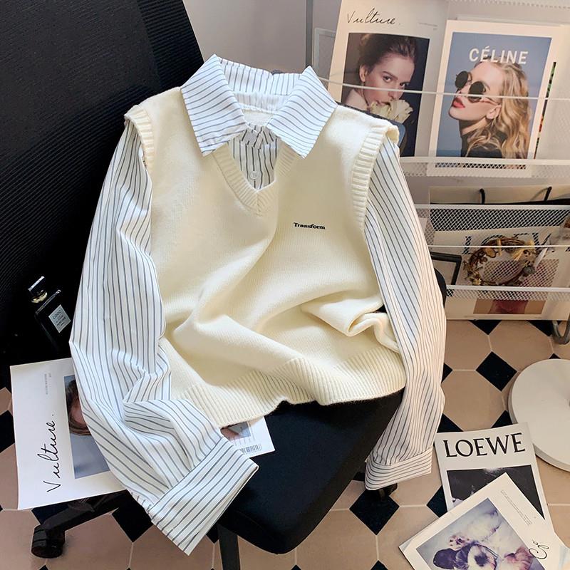 正品高货2025春秋新款条纹