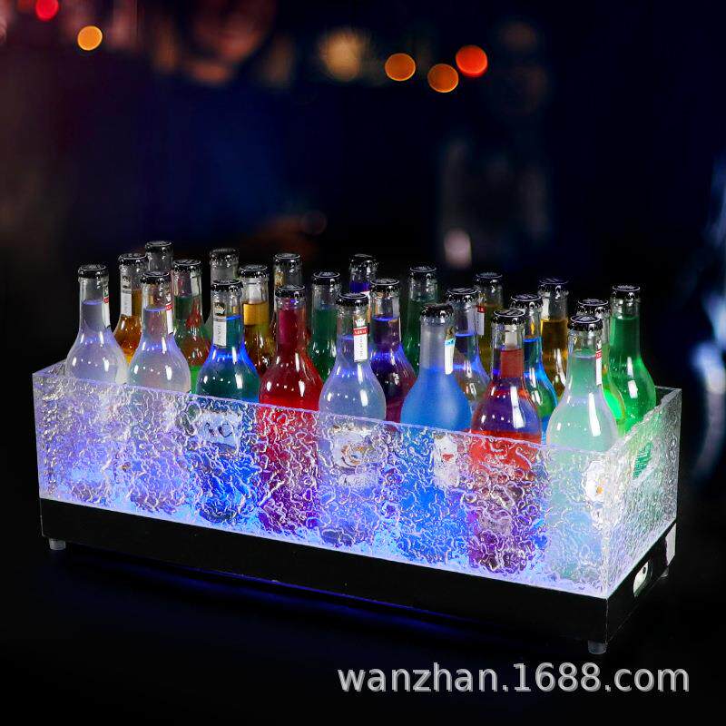 发光冰桶酒吧高颜值led亚克力啤酒框酒桶ktv冰封网红大香槟桶商用