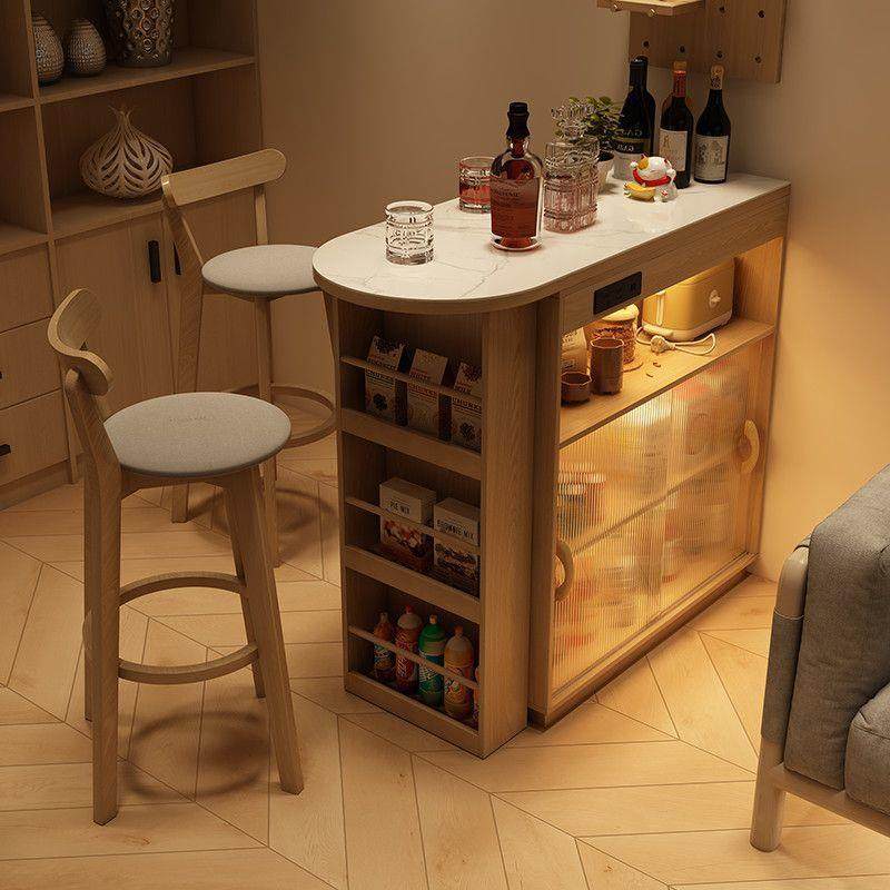 玻璃吧台桌家用一体餐边柜客厅岛台餐桌小户型可伸缩隔断储物网红,3C数码配件,其它配件,淘宝优惠券,粉丝福利购,淘宝优惠卷