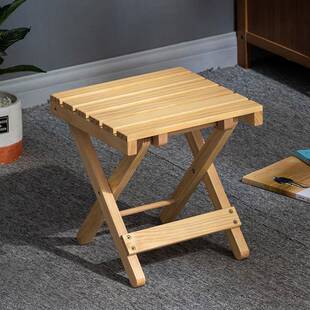 加厚实木马扎折叠凳子木质板凳小凳子矮款家用浴室儿童便携式简易