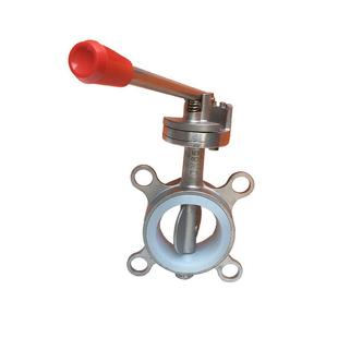 热门销售不锈钢手柄衬胶蝶阀不锈钢硅胶密封手动蝶阀D71X 16P