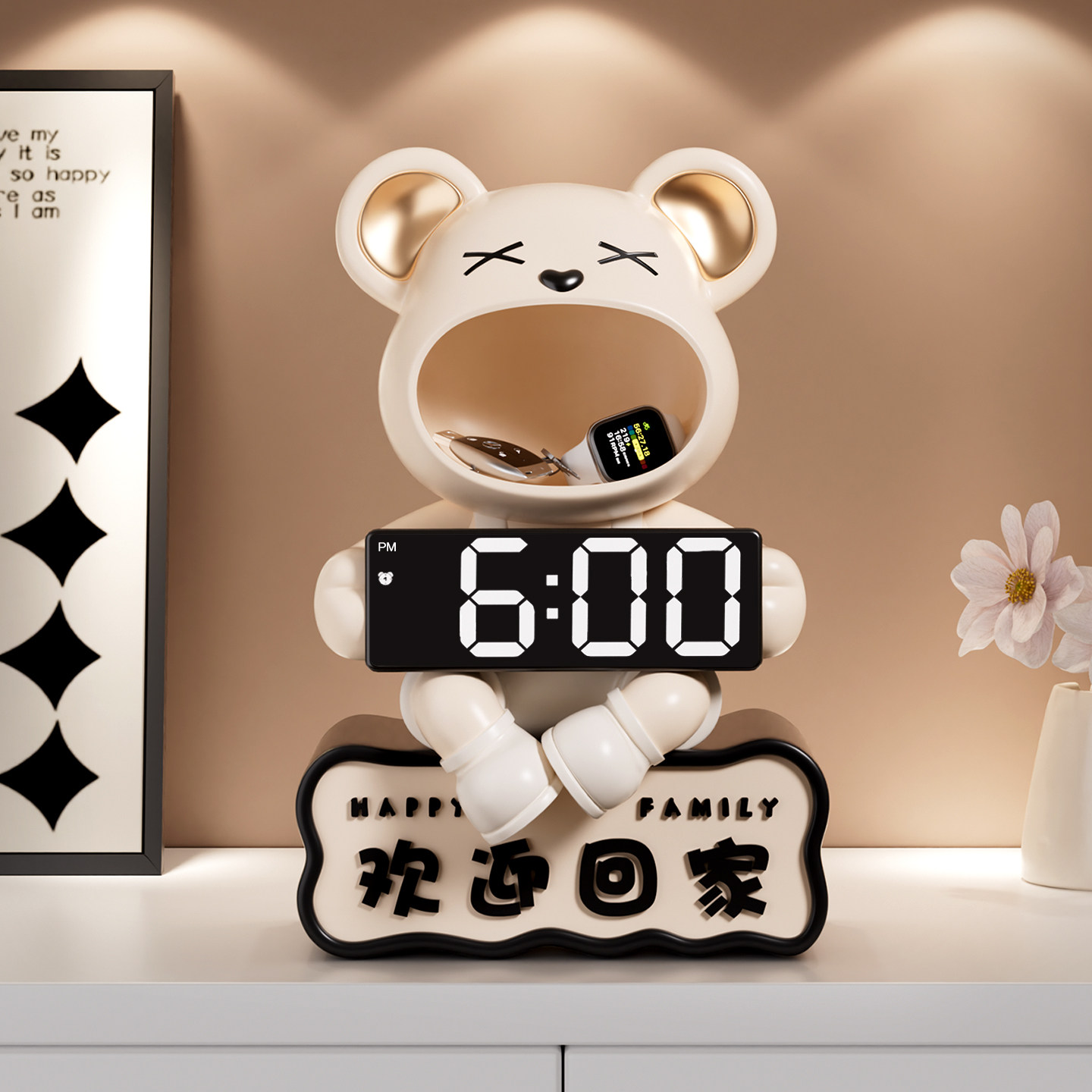 暴力熊摆件入户门口钥匙收纳玄关装饰品欢迎回家鞋柜搬家乔迁礼物,家居饰品,装饰摆件,淘宝优惠券,粉丝福利购,淘宝优惠卷