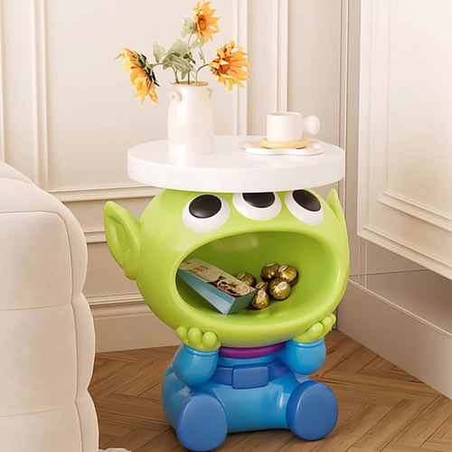 呆萌三眼仔客厅茶几落地摆件床头沙发边几装饰品收纳乔迁新居礼物