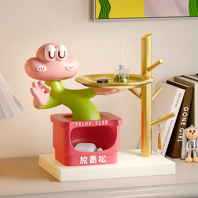 创意放青松玄关钥匙收纳摆件解压入户门鞋柜装饰品置物架搬家礼物,家居饰品,装饰摆件,淘宝优惠券,粉丝福利购,淘宝优惠卷