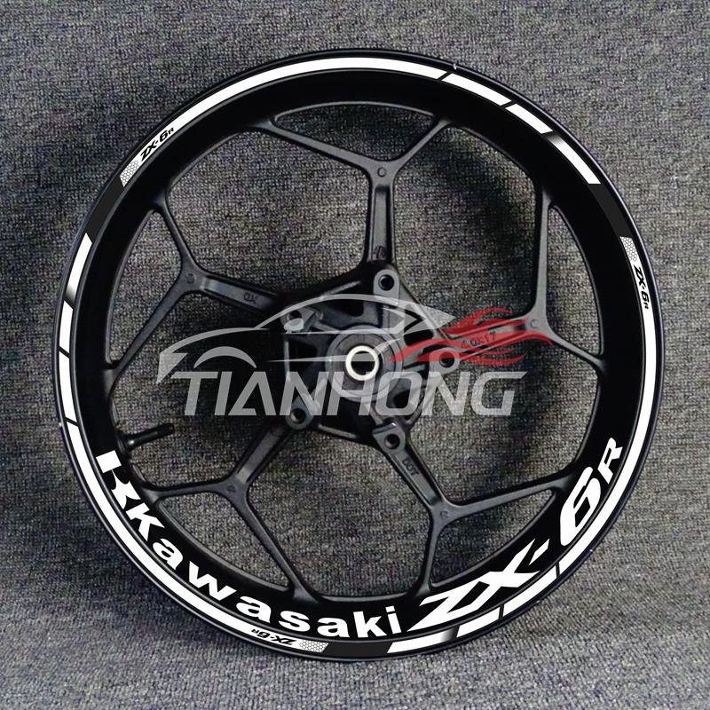 摩托车机车大水牛改装轮圈轮毂贴花ZX-14R ZX-6R ZX-10R反光贴纸