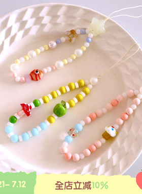 BLEU et ROSE【南法假日】原创设计手工串珠挂件手机链相机挂绳