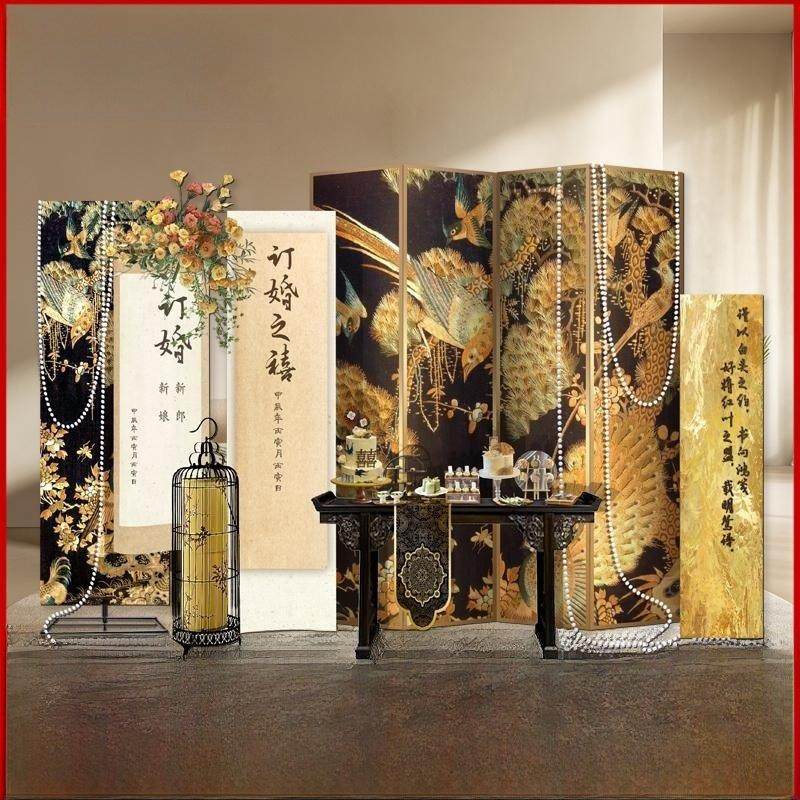 新中式黑金红色订婚布置装饰仪式感kt板背景墙婚礼摆件紫色背景板,节庆用品/礼品,婚宴背景墙,淘宝优惠券,粉丝福利购,淘宝优惠卷