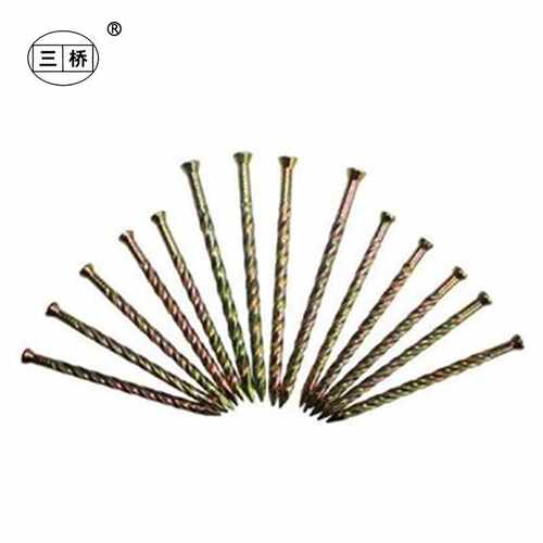 供应三桥牌螺纹麻花钉地板搓丝钉子镀锌龙骨钉30mm-100mm