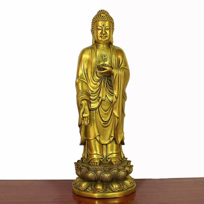 包邮佛具 用品纯铜佛像西方三圣阿弥陀佛观音菩萨大势至菩萨摆件