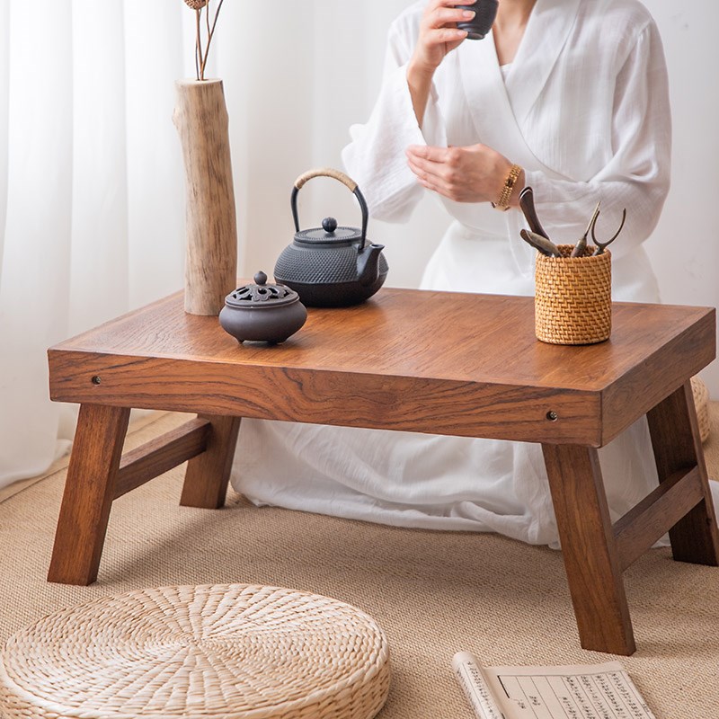 日式禅意家用炕桌矮桌飘窗桌子折叠小茶几榻榻米阳台茶桌实木茶台