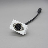 128型8芯手拉手会议话筒母对公八芯音频数字带延长线对接地插模块