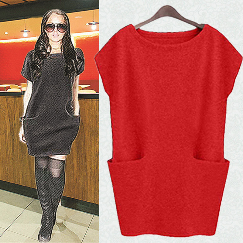 马甲女春秋中长款针织大码女装时尚红色宽松外搭背心女士马夹外穿