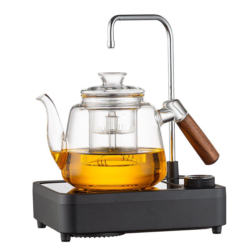 电陶炉耐热玻璃煮茶壶自动上水煮茶器套装烧水泡茶蒸煮一体煮茶炉